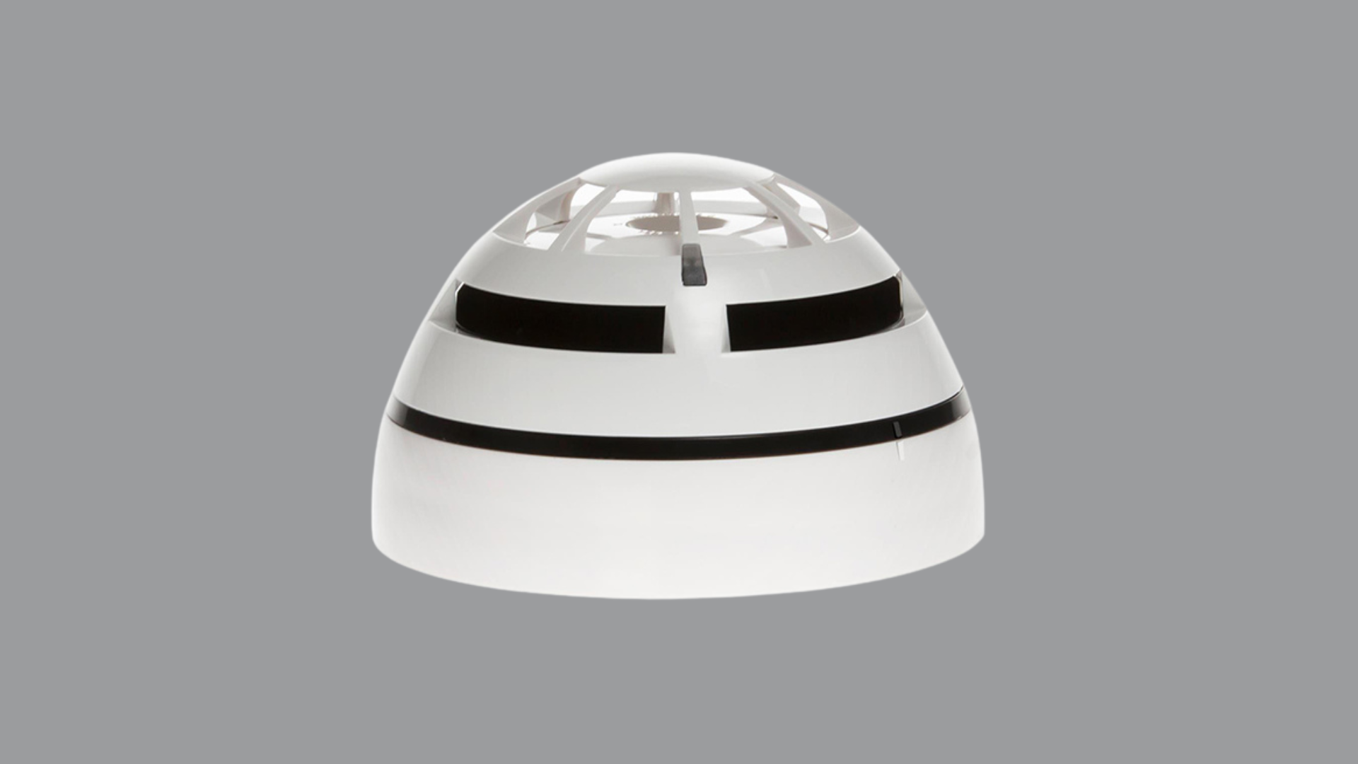 Rivelatore ottico di fumo via radio con effetto Tyndall Riello Fire per sistemi antincendio wireless, certificato secondo le normative EN54-7 ed EN54-25.