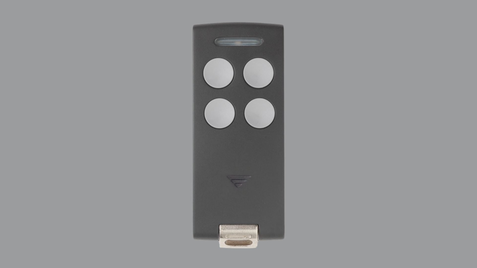 Radiocomando per cancelli e automazioni Cardin S504 a 4 tasti, frequenza 433MHz, con sistema precodificato per una duplicazione semplice e sicura.
