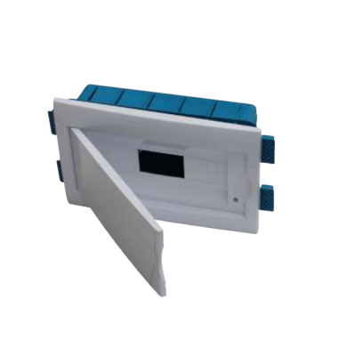 Centralino da incasso per cartongesso a 12 moduli, colore bianco e sportello fumé, marca FAEG