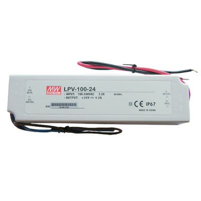 Driver LED Mean Well LPV-100-24 alimentatore a tensione costante 100W 24VDC 4.2A