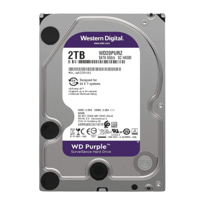 Hard disk interno Western Digital Purple 2TB (WD20PURZ), SATA 6Gb/s a 5400rpm