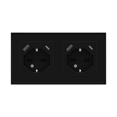 Presa elettrica italiana con porta USB integrata, serie Signum Ekinex