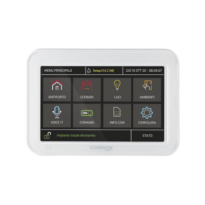 Tastiera touchscreen Simplya Pro White per sistemi di sicurezza e antintrusione