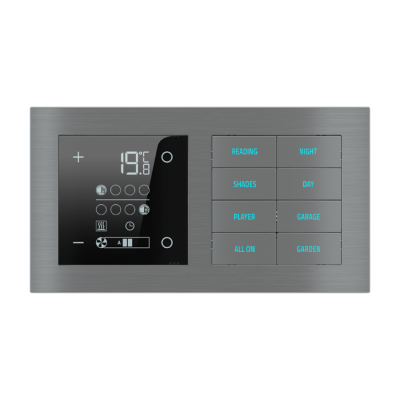 Termostato ambiente Ekinex serie 20venti per controllo temperatura e domotica